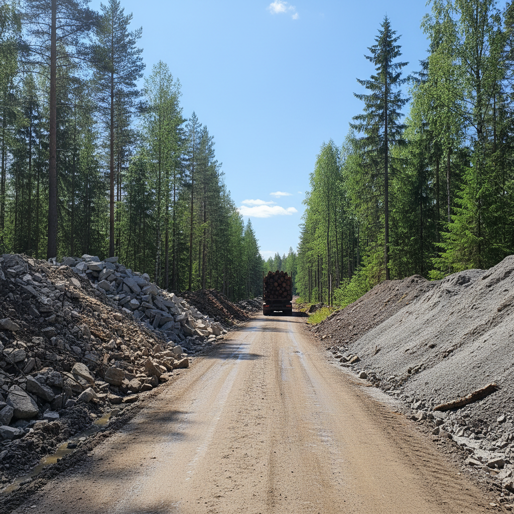 Kiertotalous apuun metsäteiden kunnostuksessa – Tuhka ja betonimurske voivat korvata luonnonkiveä